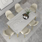 Glam Sintered Stone Dining Room Set 1/5/6/7 Pieces Dining Furniture Set /Separate Items Clearhalo 'Dining Room Sets' 'Dining Tables & Seating' 'dining_room_set' 'Furniture' 'furniture_dining_room_set' 'Kitchen & Dining Furniture' 'kitchen&dining_furn' 'kitchen' 1200x1200_16c76b09-e443-462f-a086-0b8e158a1b88