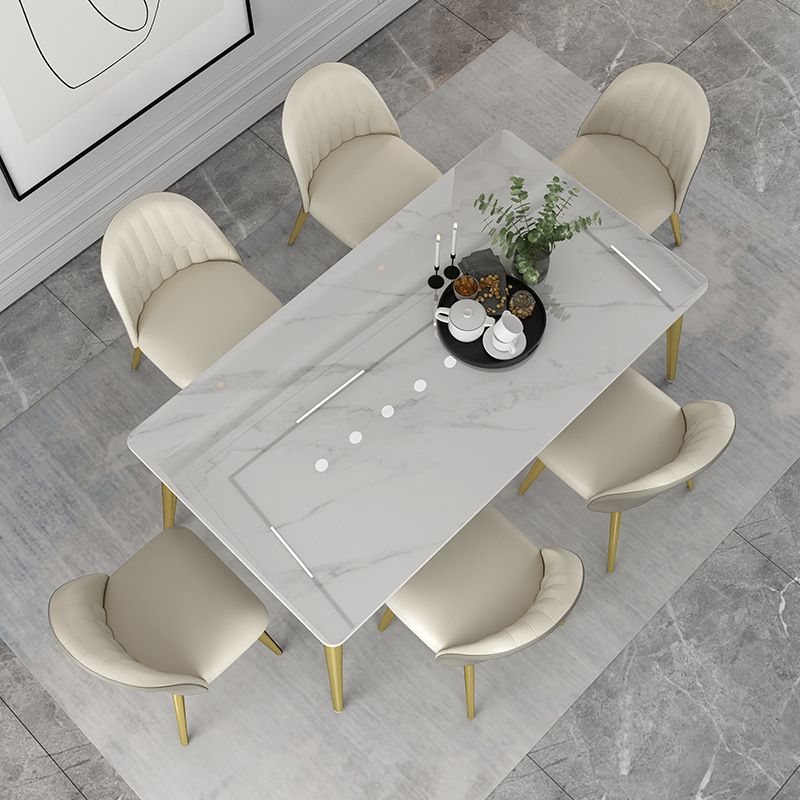 Glam Sintered Stone Dining Room Set 1/5/6/7 Pieces Dining Furniture Set /Separate Items Clearhalo 'Dining Room Sets' 'Dining Tables & Seating' 'dining_room_set' 'Furniture' 'furniture_dining_room_set' 'Kitchen & Dining Furniture' 'kitchen&dining_furn' 'kitchen' 1200x1200_16c76b09-e443-462f-a086-0b8e158a1b88