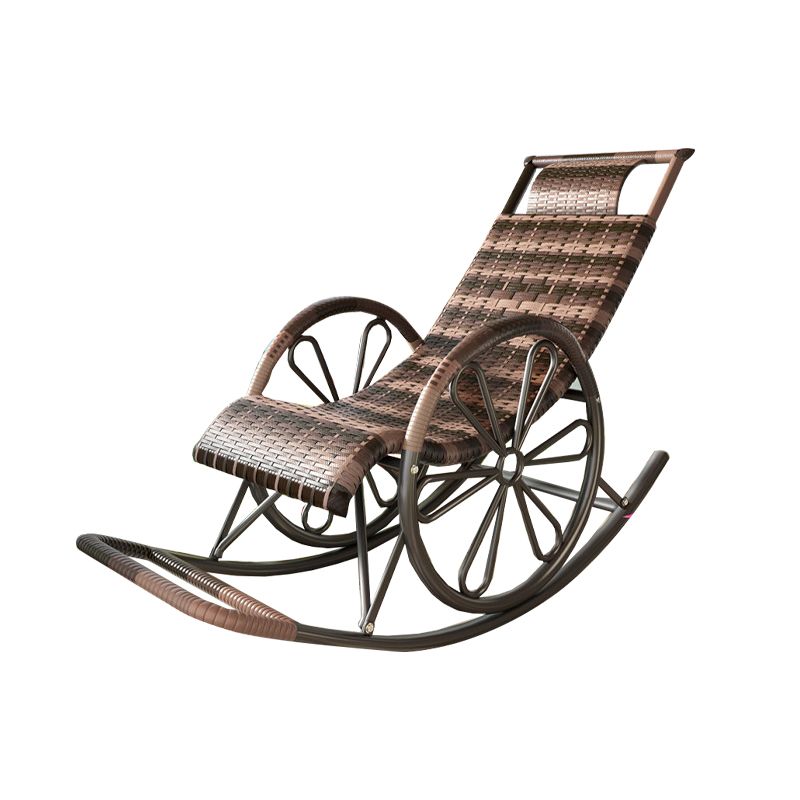 Enkele vrijetijdschaise lounge sofa stoel ijzerbasis schommelstoel voor woonkamer
