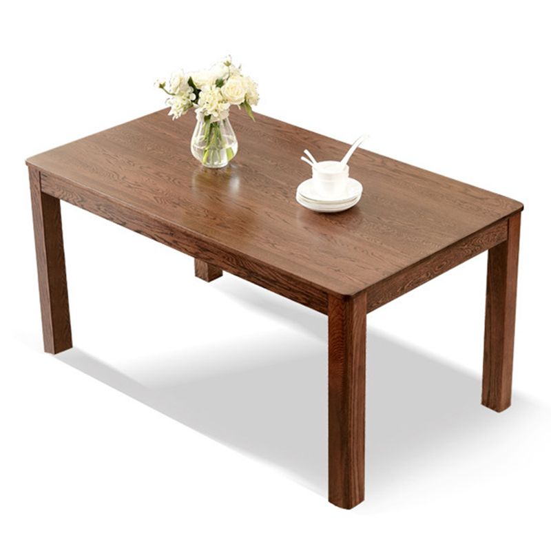 Contemporary Rectangle Dining Table Oak Solid Wood Table with 4 Legs for Kitchen Dinner Dining Room Clearhalo ' dining_table' 'Dining Tables & Seating' 'Dining Tables' 'furn' 'furn_dining_table' 'Furniture' 'furniture_dining_table' 'Kitchen & Dining Furniture' 'kitchen&dining_furn' 'kitchen' 'kitchen_dining_table' 1200x1200_16c82383-b73a-4ce5-82f4-84f7ec7f6122