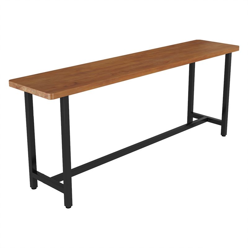 Industrial Rectangle Bar Table Set 1/9 Pieces Solid Wood Bistro Set for Indoor
