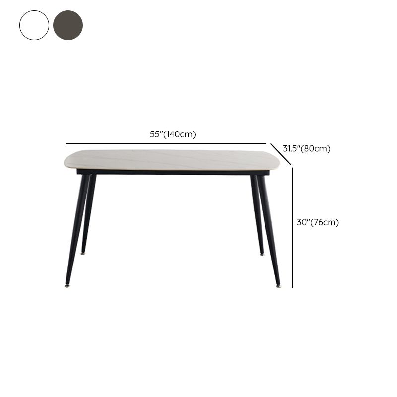 Mattes Finish Stone Esstisch Set für zu Hause 02.05.7 PCs Modernes Dinette Set
