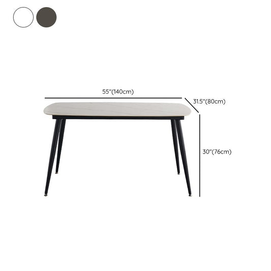 Mesa de comedor de piedra de acabado mate para el hogar 1/2/5/7 PCS Modern Dinette Set