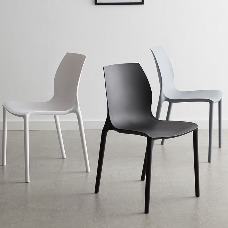 Plastic Scandinavian Dining Kitchen Room Side Chair Solid Back Chair Clearhalo 'Dining Chairs' 'Dining Tables & Seating' 'dining_chair' 'Furniture' 'furniture_dining_chair' 'Kitchen & Dining Furniture' 1200x1200_16c8ff94-be25-4312-886c-627d40568ab0