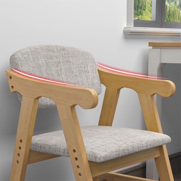 Open Back Dining Chair Upholstered Arm Single Dining Chair with Wood Legs Clearhalo ' kitchen&dining_furn' 'Dining Chairs' 'Dining Tables & Seating' 'dining_chair' 'furn' 'furn_dining_chair' 'Furniture' 'furniture_dining_chair' 'Kitchen & Dining Furniture' 'kitchen' 1200x1200_16c9a8be-4aa5-45d6-a63b-5ee2e8f3e660
