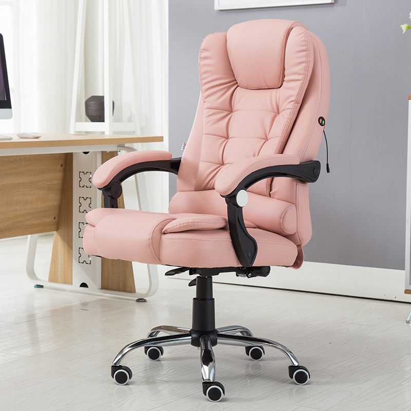 Sedia da ufficio contemporanea con base in metallo argentato Sedia da computer ergonomica direzionale