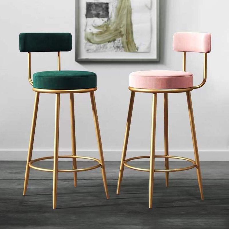 Nordic Glam Bar-stool Liftable Leather Counter Bar Stool with Metal Legs Clearhalo 'Bar Furniture' 'Bar Stools' 'bar_stools' 'Furniture' 'furniture_bar_stools' 'Kitchen & Dining Furniture' 1200x1200_16ca7ce0-38d4-407c-bc9b-cbc11cc29e16