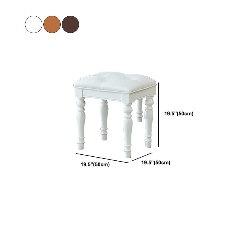 Table de bureau de vanité de maquillage traditionnelle avec tiroir en marron pour chambre à coucher