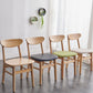 Contemporary Wood Dining Chair Open Back Dining Side Furniture in Matte Finish Indoor