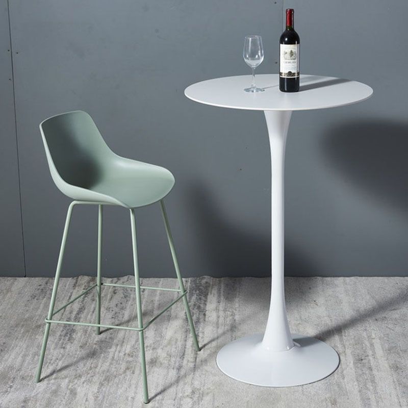 Industrial Iron Bar Table Round Top Indoor 41.3"H Bistro Table with Pedestal Clearhalo 'Bar Furniture' 'Bar Tables' 'bar_tables' 'furn' 'furn_bar_tables' 'Furniture' 'furniture_bar_tables' 'Kitchen & Dining Furniture' 'kitchen&dining_furn' 'kitchen' 1200x1200_16cd5eda-005e-4de8-b105-70de9d8f5b73