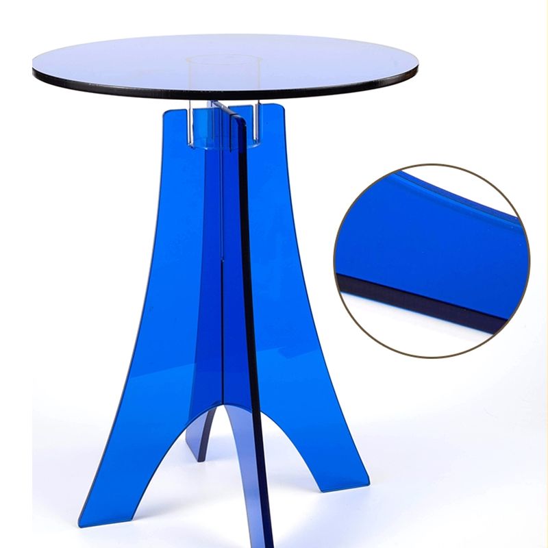 Modernistic Plastic Accent Side Table Round 3 Legs Living Room Corner Table Clearhalo 'Coffee & Accent Tables' 'End & Side Tables' 'end_side_tables' 'furn' 'furn_end_side_tables' 'Furniture' 'Living Room Furniture' 1200x1200_16cf38fc-6562-49d9-b13d-17cfe59f90ac