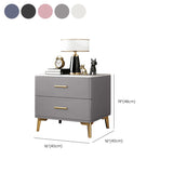 ストーンアクセントテーブルナイトスタンドグラムナイトスタンド2つの引き出しが付いています