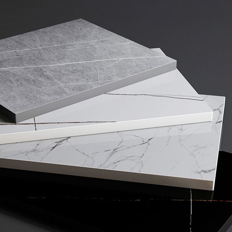 Tavolo da barra di pietra contemporanea barra a doppio piedistallo scrivania con scaffale