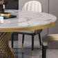 Round Modern Marble Dining Room Set Dining Furniture Set with Metallic Base Clearhalo 'Dining Room Sets' 'Dining Tables & Seating' 'dining_room_set' 'furn' 'furn_dining_room_set' 'Furniture' 'furniture_dining_room_set' 'Kitchen & Dining Furniture' 'kitchen&dining_furn' 'kitchen' 1200x1200_16cfe106-dfd7-4d31-b434-0b6b67efb10e
