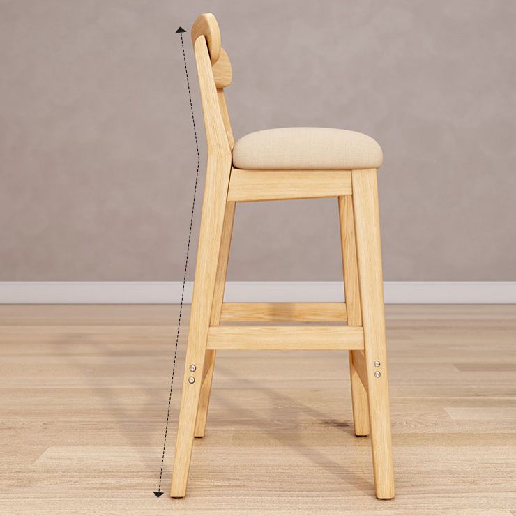 Solid Wood Bar Stool Backrest Upholstered Bar Stools for Dining Room Clearhalo 'Bar Furniture' 'Bar Stools' 'bar_stools' 'furn' 'furn_bar_stools' 'Furniture' 'Kitchen & Dining Furniture' 1200x1200_16d02f1a-cd1e-48b4-9829-2f8ec2d9018f