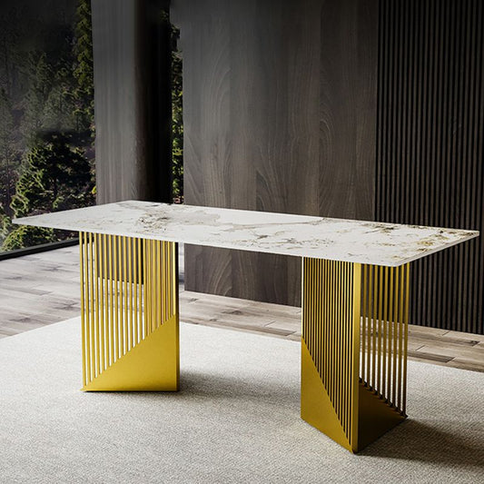 Juego de comedor de metal con sillas grises 1/2/4/7 PCS Juego de mesa de comedor glamorosa