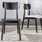 Contemporary Style Chair Armless Open Back Chair with Wood Legs for Kitchen