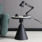 Marble Top Glossy End Table,21.6" Tall Round Pedestal End Table Clearhalo 'Coffee & Accent Tables' 'End & Side Tables' 'end_side_table' 'end_side_tables' 'furn' 'furn_end_side_tables' 'Furniture' 'furniture_end_side_table' 'Living Room Furniture' 1200x1200_16d20af0-9427-4c3b-9d6f-5b521e3c263a