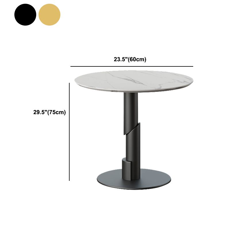 Traditional Luxury Dining Table Sintered Stone Round Table for Dining Room