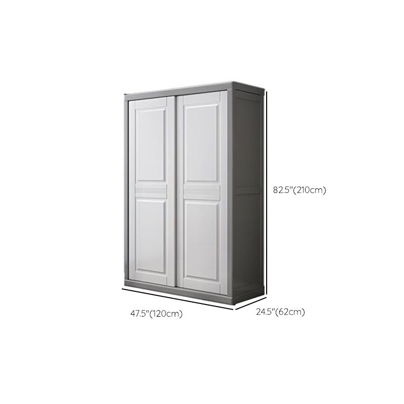 Rubberwood Wardrobe Cabinet with Shelves Modern Wardrobe Closet