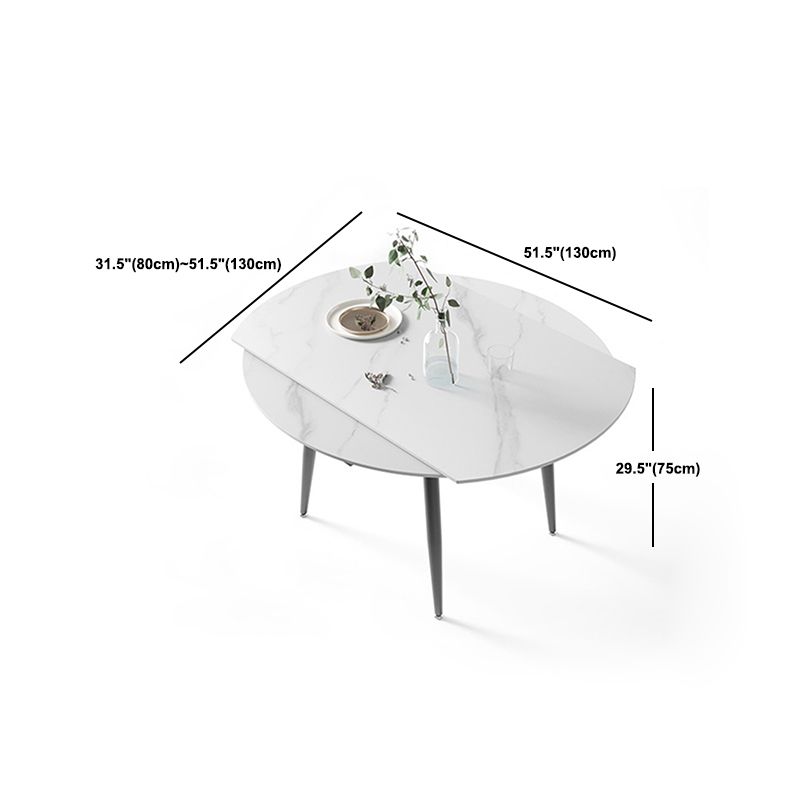 Modern Sintered Stone Dining Round Table Set 1/4/5/6/7 Pieces Dining Set