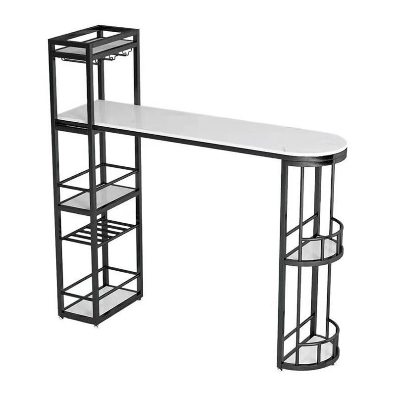 Stone Top Bar Table 42-inch Height Top Glam Style Bistro Table Clearhalo 'Bar Furniture' 'Bar Tables' 'bar_tables' 'furn' 'furn_bar_tables' 'Furniture' 'furniture_bar_tables' 'Kitchen & Dining Furniture' 1200x1200_16d5d16e-5772-4403-be58-d5449a0c3d1a
