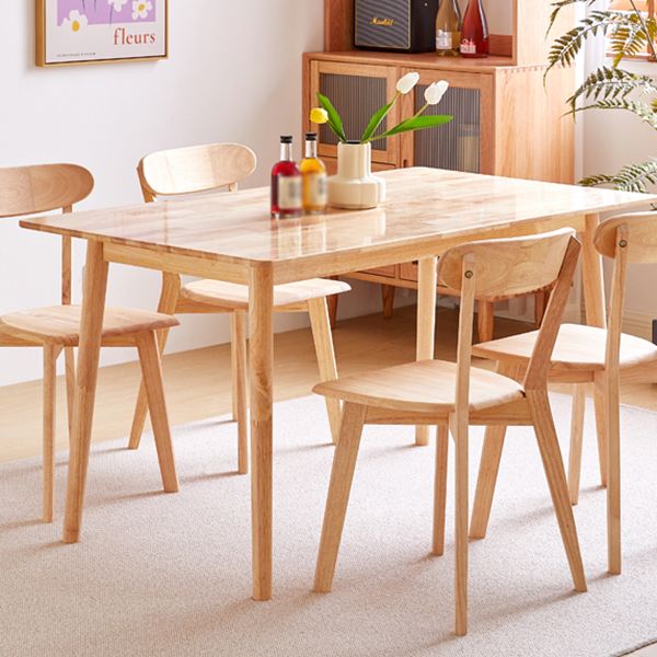 Rectangle Wood Color Dining Table Solid Wood Table Contemporary with 4 Legs Clearhalo ' dining_table' 'Dining Tables & Seating' 'Dining Tables' 'furn' 'furn_dining_table' 'Furniture' 'furniture_dining_table' 'Kitchen & Dining Furniture' 'kitchen&dining_furn' 'kitchen' 'kitchen_dining_table' 1200x1200_16d68f2d-c341-4aff-8fd7-4f328b2eaa82