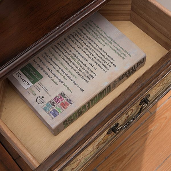 Mid-century Modern 1- Door Wooden Cabinet Rectangle Corner Cabinet with Drawer