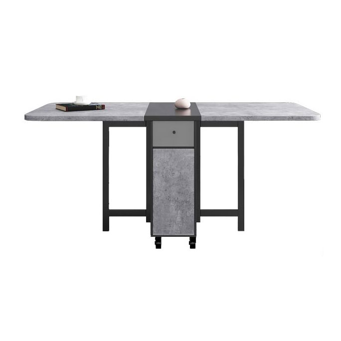Rectangle Mid-Century Modern Dining Table Grey Base Table for Dining Room Clearhalo ' dining_table' 'Dining Tables & Seating' 'Dining Tables' 'furn' 'furn_dining_table' 'Furniture' 'furniture_dining_table' 'Kitchen & Dining Furniture' 'kitchen&dining_furn' 'kitchen' 'kitchen_dining_table' 1200x1200_16d72bb5-6962-4a68-b238-b4ce58448bf5