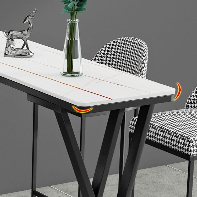 Stone Top Bar Table 42-inch Height Industrial Style Bistro Table for Restaurant Clearhalo 'Bar Furniture' 'Bar Tables' 'bar_tables' 'Furniture' 'furniture_bar_tables' 'Kitchen & Dining Furniture' 'kitchen&dining_furn' 'kitchen' 1200x1200_16d7934c-69a9-48bd-9a57-b2f388f3586f