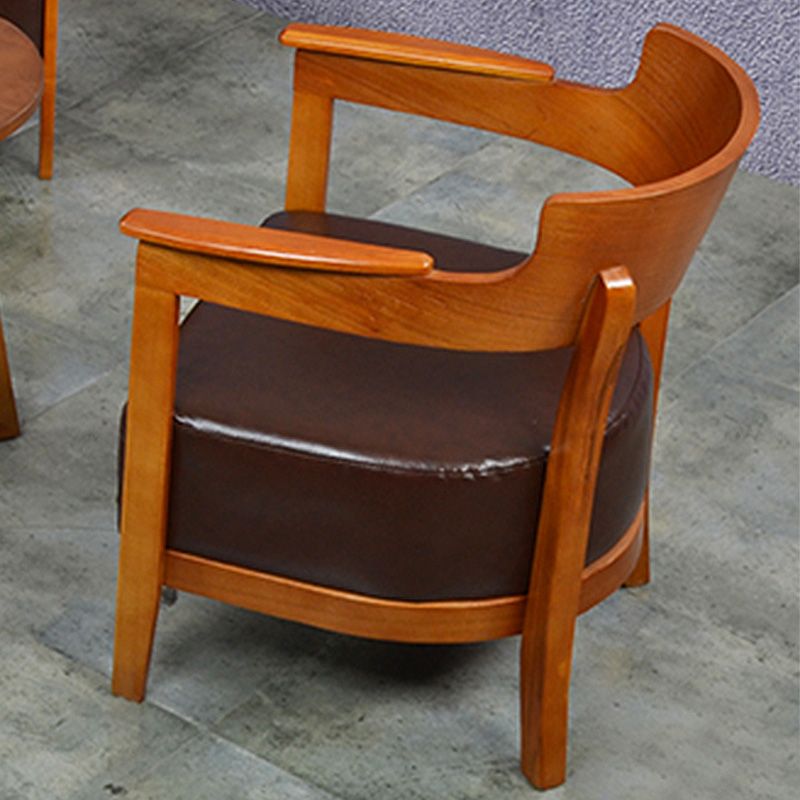 Solid Color Living Room Arms Included Basic Four Leg Square Arms Accent Chair