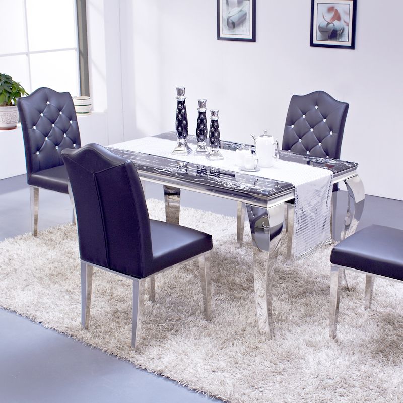 Rectangle Mid-Century Dining Table Four-Color Fixed Table for Dining Room Clearhalo ' dining_table' 'Dining Tables & Seating' 'Dining Tables' 'furn' 'furn_dining_table' 'Furniture' 'furniture_dining_table' 'Kitchen & Dining Furniture' 'kitchen&dining_furn' 'kitchen' 'kitchen_dining_table' 1200x1200_16d833dc-f7cb-41df-bf61-bce540bdde95