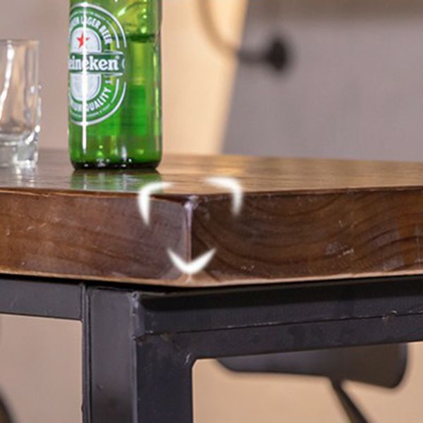 Tavolo da pranzo in legno in legno tavolo da barregle industriale con cavalletto per il negozio di tè al latte