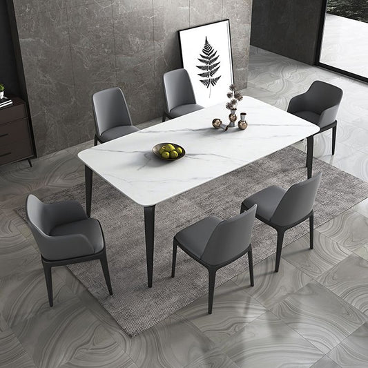 Sintered Stone Top Table for Restaurant Industrial Dining Table with 4 Legs Clearhalo ' dining_table' 'Dining Tables & Seating' 'Dining Tables' 'furn' 'furn_dining_table' 'Furniture' 'furniture_dining_table' 'Kitchen & Dining Furniture' 'kitchen&dining_furn' 'kitchen' 'kitchen_dining_table' 1200x1200_16d8a2ee-29dc-4e62-bca0-87d2bc69007e