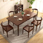 Modern Brown Rubberwood Top Dining Table with 4 Solid Wood Legs Clearhalo 'Dining Tables & Seating' 'Dining Tables' 'dining_table' 'furn' 'furn_dining_table' 'Furniture' 'Kitchen & Dining Furniture' 1200x1200_16d8c4a6-364a-43e0-8e2e-b837031ecd89