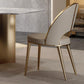 Silla de comedor lateral de cuero sinté de faux contemporáneo interiores