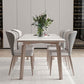 Contemporary Style 1/2/4/5/7 Pieces Dining Chairs Set Rectangle Stone Furniture in White