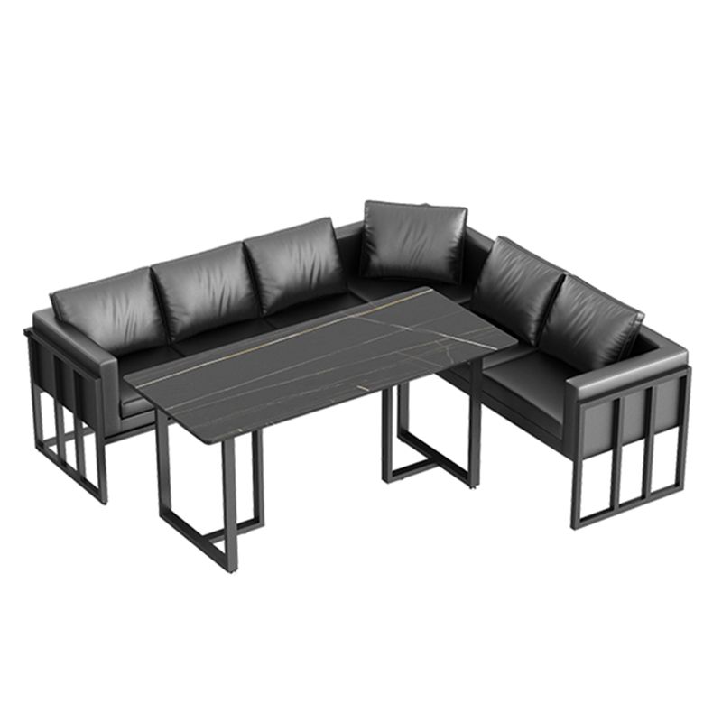 Industrial Sintered Stone Top Dinner Room Kitchen Table Black Metal Base Table for Dinning Room Clearhalo ' dining_table' 'Dining Tables & Seating' 'Dining Tables' 'furn' 'furn_dining_table' 'Furniture' 'furniture_dining_table' 'Kitchen & Dining Furniture' 'kitchen&dining_furn' 'kitchen' 'kitchen_dining_table' 1200x1200_16dc1831-14d3-4a26-9633-0efa9b004a00