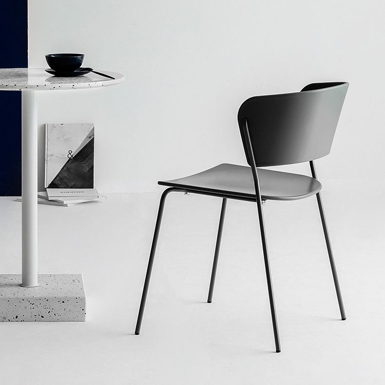 Indoor Dining Side Chairs Stackable Dining Armless Chairs with Metal Legs Clearhalo ' kitchen&dining_furn' 'Dining Chairs' 'Dining Tables & Seating' 'dining_chair' 'furn' 'furn_dining_chair' 'Furniture' 'furniture_dining_chair' 'Kitchen & Dining Furniture' 'kitchen' 1200x1200_16dff638-958c-4b4a-acf7-98855117f632