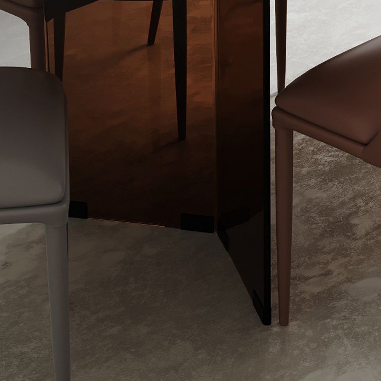 グラスダイニングルームコレクションモダンスタイルの家のための二重の台座家具