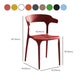 Silla de comedor de apilamiento de la casa silla lateral de plástico abierta de espalda abierta