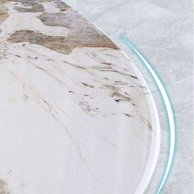 Round Turntable Dining Table Sintered Stone Dining Table for Home Clearhalo 'Dining Tables & Seating' 'Dining Tables' 'dining_table' 'furn' 'furn_dining_table' 'Furniture' 'Kitchen & Dining Furniture' 1200x1200_16e3407a-8834-40a2-ad16-4a08a2d871b9