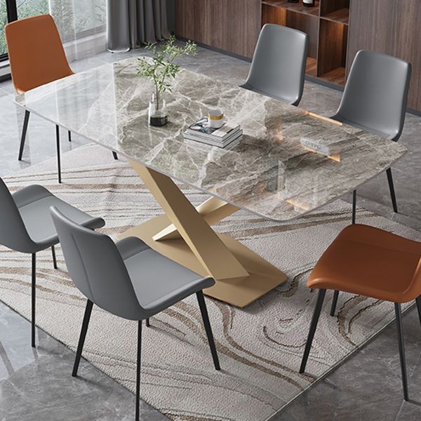 Luxury Sintered Stone Dining Table Rectangle Shape Table with Single Pedestal Base Clearhalo ' dining_table' 'Dining Tables & Seating' 'Dining Tables' 'furn' 'furn_dining_table' 'Furniture' 'furniture_dining_table' 'Kitchen & Dining Furniture' 'kitchen&dining_furn' 'kitchen' 'kitchen_dining_table' 1200x1200_16e4197c-ed2f-459a-9bae-db87707d3672