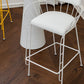 Contemporary Indoor Metal Legs Upholstered Bar Stool with Footrest