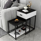 Modern Square 4 Legs End Table with Shelves and Storage for Living Room Clearhalo 'Coffee & Accent Tables' 'End & Side Tables' 'end_side_table' 'end_side_tables' 'furn' 'furn_end_side_tables' 'Furniture' 'furniture_end_side_table' 'Living Room Furniture' 1200x1200_16e557d5-c742-4790-bbd7-b0d204b8ea3f