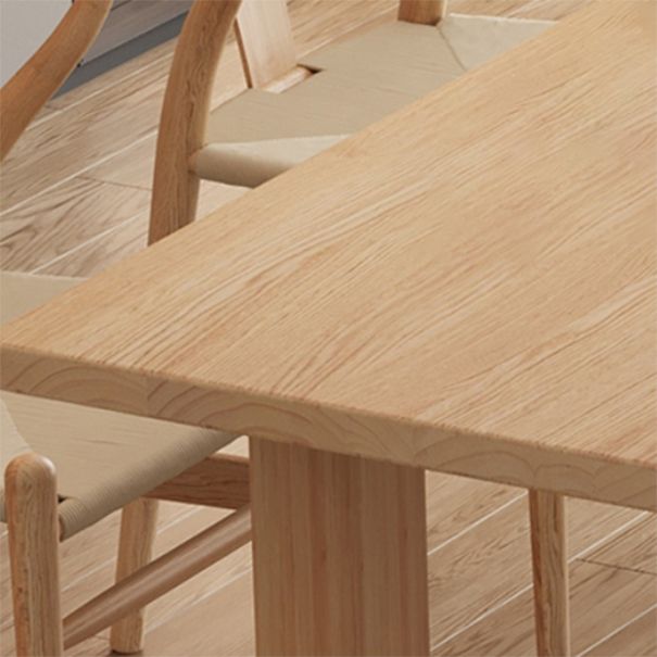 Modern Dining Set Rectangular Natural 1/4/5 Pieces Trestle Dinette Set