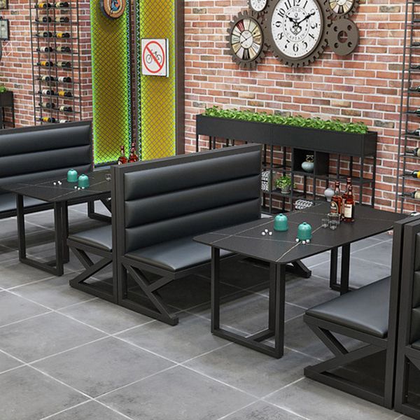 Industrial Rectangle Dining Room Table Sintered Stone Table with Black Double Pedestal Clearhalo ' dining_table' 'Dining Tables & Seating' 'Dining Tables' 'furn' 'furn_dining_table' 'Furniture' 'furniture_dining_table' 'Kitchen & Dining Furniture' 'kitchen&dining_furn' 'kitchen' 'kitchen_dining_table' 1200x1200_16e86841-5dbb-4110-8246-3b10890c3e47
