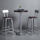 1/2/3 Pieces Industrial Pub Table Set Silver and Brown Bar Table and Stools
