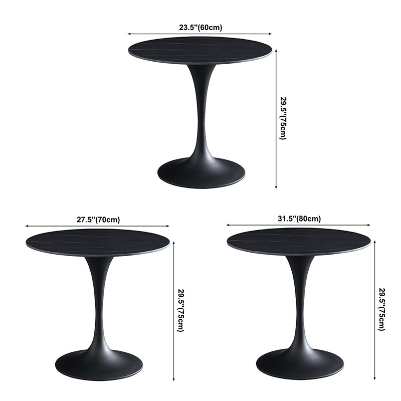 Contemporary Style Sintered Stone Dining Table Metallic Tulip Base Round Table for Home Clearhalo ' dining_table' 'Dining Tables & Seating' 'Dining Tables' 'furn' 'furn_dining_table' 'Furniture' 'furniture_dining_table' 'Kitchen & Dining Furniture' 'kitchen&dining_furn' 'kitchen' 'kitchen_dining_table' 1200x1200_16ec3f81-34f8-42a4-bc63-186e1aa9da1b