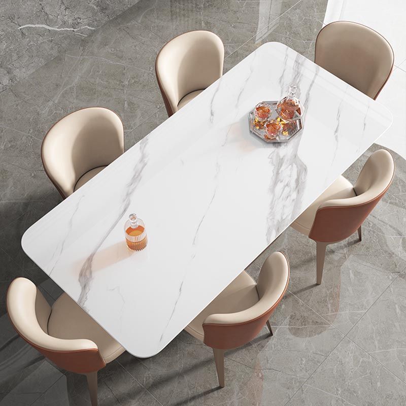 Rose Base Pedestal Casual Dining Table Rectangle Traditional Luxury Dining Table Clearhalo 'Dining Tables & Seating' 'Dining Tables' 'dining_table' 'furn' 'furn_dining_table' 'Furniture' 'Kitchen & Dining Furniture' 1200x1200_16ed55c0-d170-48d8-8036-d6b70785d152